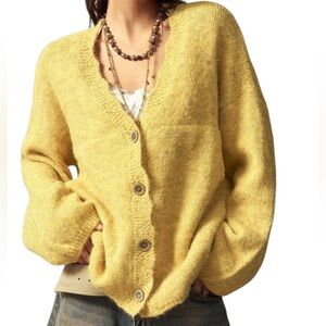 NWT Yellow Cardigan Sweater